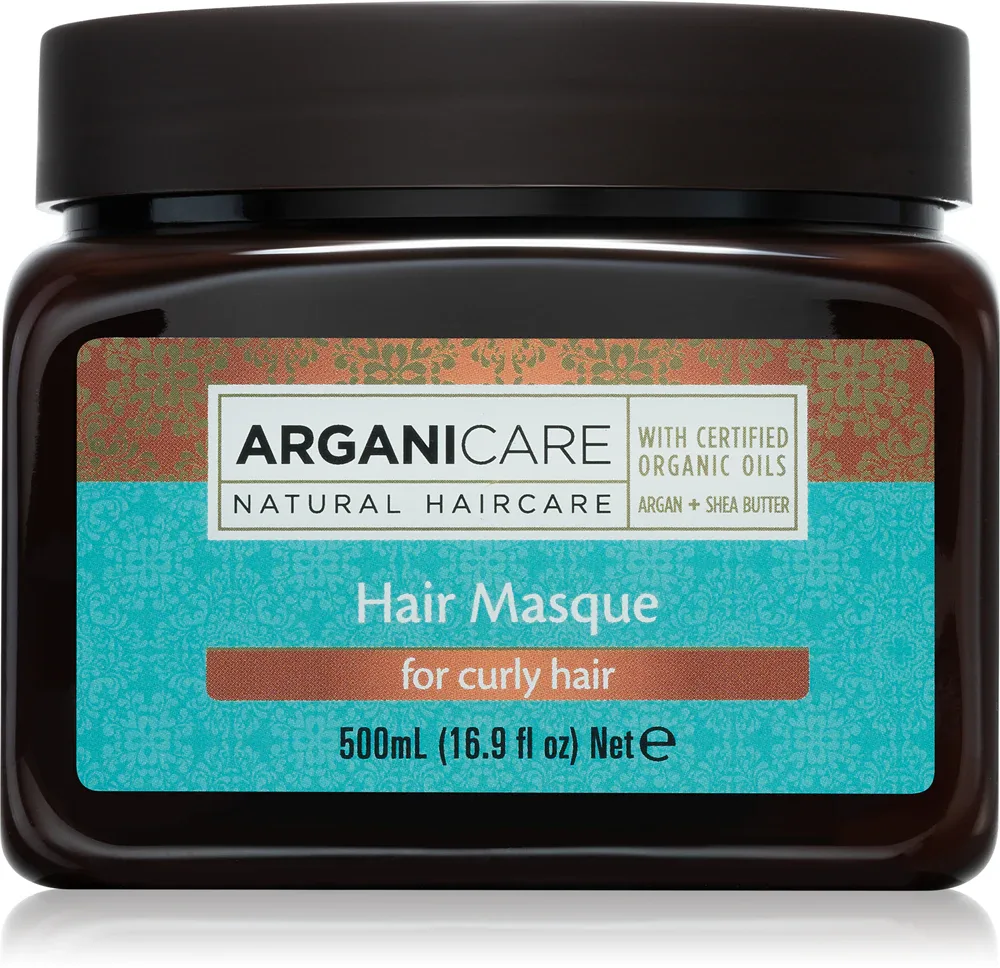 Маска для волос Arganicare Argan Oil Shea Butter Hair Masque для вьющихся и волнистых волос, интенсивно увлажняющая, 500 мл