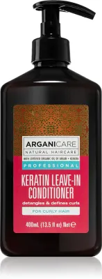 Кондиционер для волос Arganicare Keratin Leave-In Conditioner несмываемый, с кератином, для всех типов волос, 400 мл