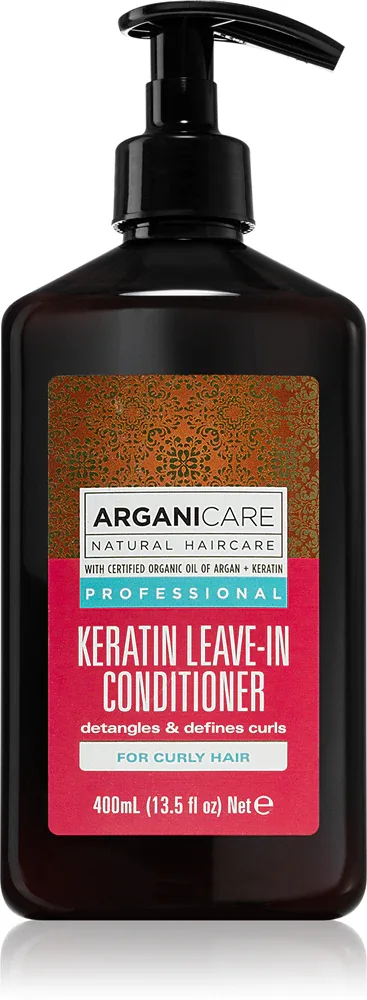 Кондиционер для волос Arganicare Keratin Leave-In Conditioner несмываемый, с кератином, для всех типов волос, 400 мл