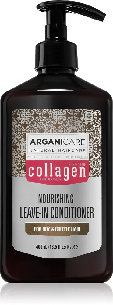 Кондиционер для волос Arganicare Collagen Nourishing Leave-In Conditioner несмываемый, с коллагеном, для тонких волос, 400 мл