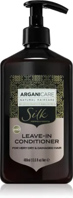 Кондиционер для волос Arganicare Silk Protein Leave-In Conditioner несмываемый, с протеинами шёлка, для всех типов волос, 400 мл