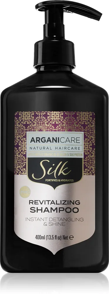 Шампунь для волос Arganicare Silk Protein Shampoo с протеинами шёлка, для тусклых волос, 400 мл