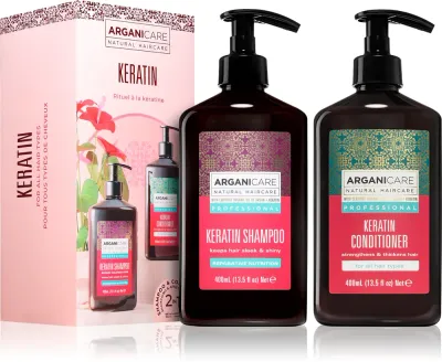 Набор для ухода за волосами Arganicare Keratin Set шампунь и кондиционер, с кератином, для сухих волос z keratyną, 1 шт