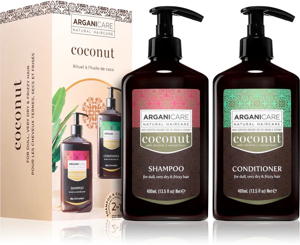 Набор для ухода за волосами Arganicare Coconut Set шампунь и кондиционер, с кокосовым маслом, для сухих волос vlasů, 1 шт