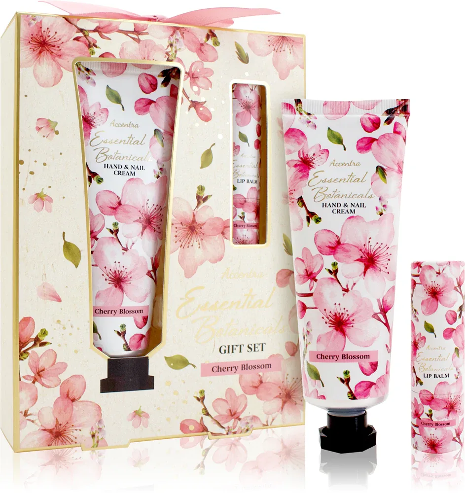 Набор для ухода Accentra Essential Botanicals Hand and Nails Cream крем для рук и бальзам для губ, 2 шт