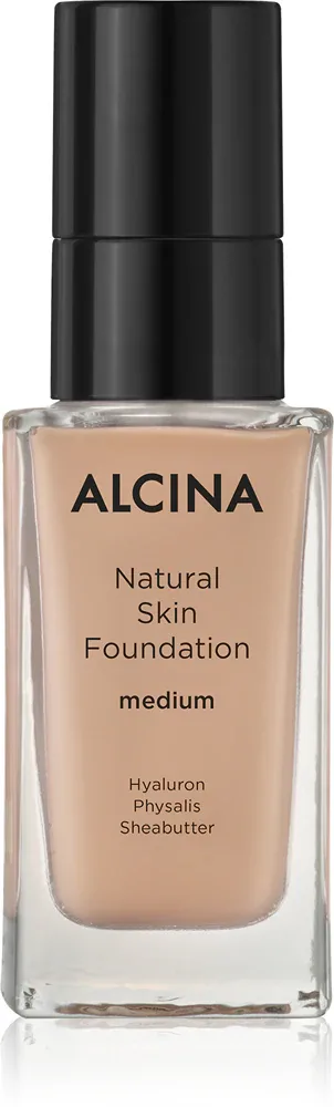Тональная сыворотка Alcina Natural Skin Foundation с высокой концентрацией пигментов, увлажняющая, 35 мл, оттенок Medium
