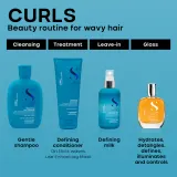 Молочко для волос Alfaparf Milano Semi Di Lino Curls Enhancing Milk несмываемое, для кудрявых и волнистых волос, 200 мл — фото 5