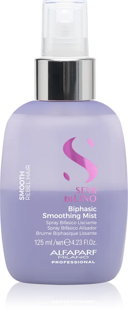 Двухфазный спрей для волос Alfaparf Milano Semi di Lino Smooth Biphasic Smoothing Mist несмываемый, разглаживающий, 125 мл