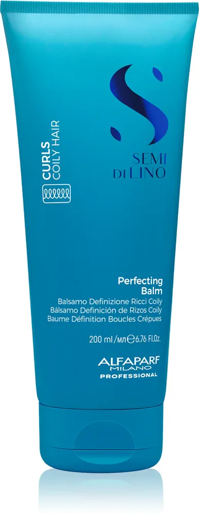 Бальзам для волос Alfaparf Milano Semi Di Lino Curls Perfecting Balm несмываемый, для кудрявых и волнистых волос, 200 мл