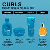 Бальзам для волос Alfaparf Milano Semi Di Lino Curls Perfecting Balm несмываемый, для кудрявых и волнистых волос, 200 мл — фото 5