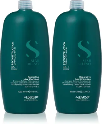 Набор шампуней Alfaparf Milano Semi di Lino Reconstruction Shampoo duo Kit восстанавливающий, для повреждённых волос, 2 предмета, 2 шт