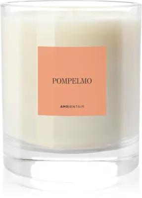 Свеча ароматическая Ambientair COLOURS Pomelo с цитрусовым ароматом, растительный воск, 200 г