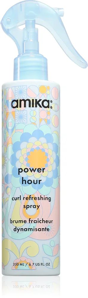 Спрей для волос amika Power Hour Curl Refreshing Spray несмываемый, для кудрявых волос, 200 мл