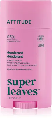 Дезодорант Attitude Super Leaves Natural Deodorant твёрдый, для любого типа кожи, 75 г