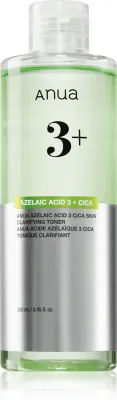 Тоник для лица Anua Azelaic Acid 3+ Cica Clarifying Toner для жирной и проблемной кожи, с азелаиновой и салициловой кислотами, 250 мл