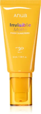 Крем солнцезащитный для лица Anua Invisible Matte Finish Sunscreen матирующий, SPF 50, 50 мл