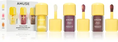 Набор масел для губ AMUSE Banana Lip Oil Mini Trio мини-формат, 3 шт. по 3 мл