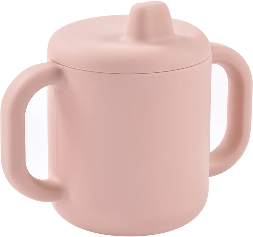 Чашка-поильник детская Beaba Silicone Learning Cup силиконовая, с ручками, розовая, 170 мл Pink