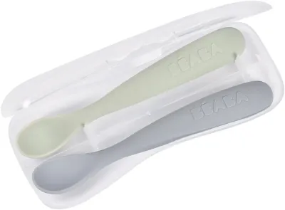 Набор детских ложек Beaba Set of 2 Ergonomic Spoons эргономичные, силиконовые, 2 шт