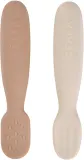 Ложки детские Beaba Silicone Pre-Spoons 2 Pack силиконовые, мягкие, 2 шт Praline / Clay 4m+ — фото 1