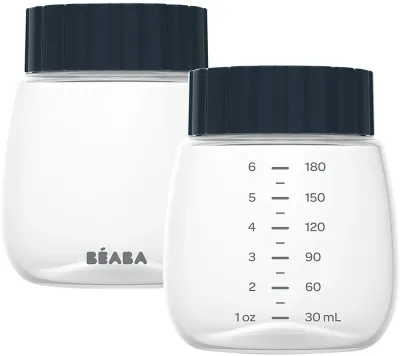 Контейнер для грудного молока Beaba Breast Milk Collection and Storage Bottle для сбора и хранения, 2 шт. по 180 мл Hands-Free Breast Pump
