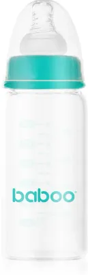 Бутылочка для кормления Baboo Anti-Colic Glass Bottle стеклянная, с силиконовой соской