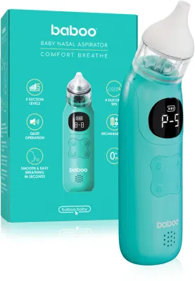 Аспиратор назальный детский Baboo Comfort Breathe Baby Nasal Aspirator электрический, для младенцев, 1 шт 0m+