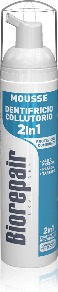 Ополаскиватель для полости рта Biorepair Combined Protection 2v1 пенной консистенции, для свежего дыхания, 75 мл