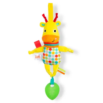 Игрушка подвесная Bright Starts Pull, Play Boogie развивающая, плюшевая, жёлтая, 1 шт 0m+