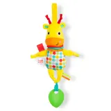 Игрушка подвесная Bright Starts Pull, Play Boogie развивающая, плюшевая, жёлтая, 1 шт 0m+ — фото 1