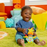 Игрушка подвесная Bright Starts Pull, Play Boogie развивающая, плюшевая, жёлтая, 1 шт 0m+ — фото 2