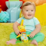 Игрушка подвесная Bright Starts Pull, Play Boogie развивающая, плюшевая, жёлтая, 1 шт 0m+ — фото 6