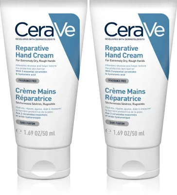 Набор кремов для рук CeraVe Repairing Reparative Hand Cream восстанавливающих, для сухой кожи, 2 шт. по 50 мл