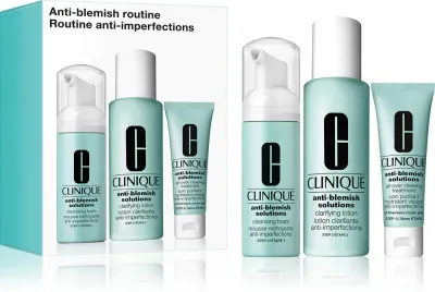 Набор косметики для лица Clinique Anti-Blemish Solutions Routine, для жирной и проблемной кожи, подарочный