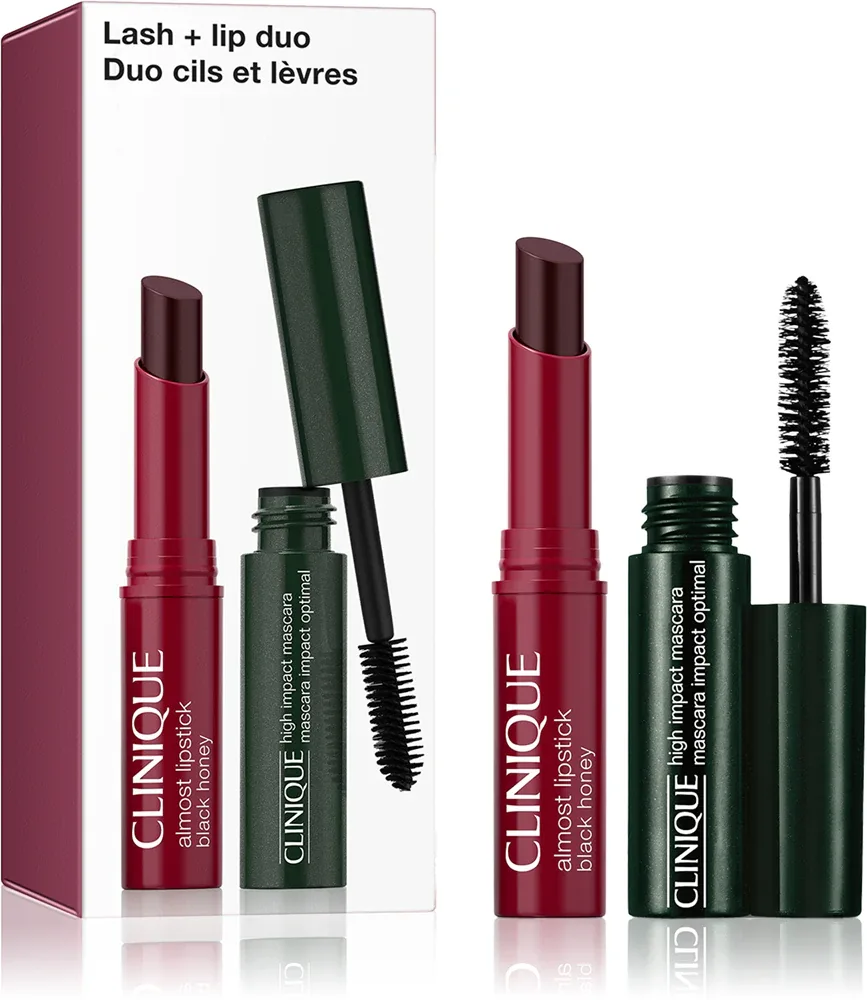 Набор косметики для макияжа Clinique Lash + Lip Duo, для глаз и губ, подарочный