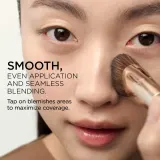 Кисть для тонального средства Clarins Double Serum Foundation Brush с синтетическим ворсом, берёзовая рукоятка, 1 шт — фото 3