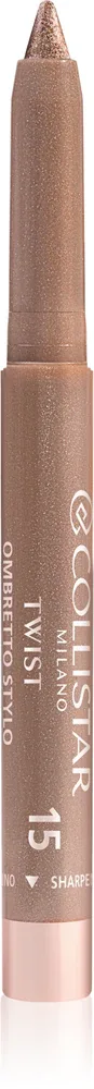 Тени для век Collistar Twist Stylo в карандаше, кремовые, водостойкие, 1,4 г, оттенок 15 - Bronze Spark