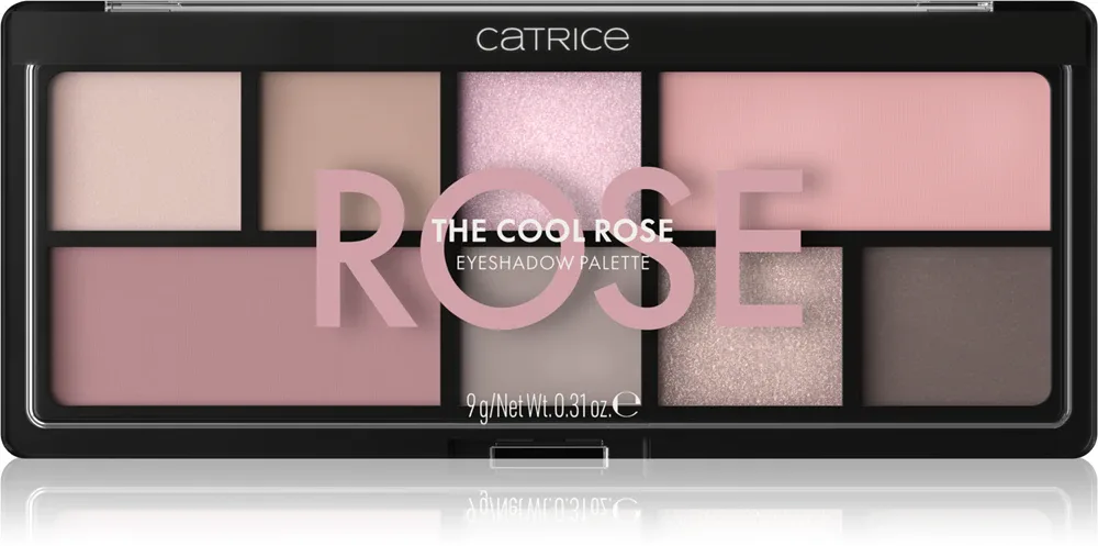 Палетка теней для век Catrice The Cool Rose матовые и с блёстками, 9 г