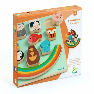 Игрушка интерактивная DJECO Puzz Boom Rainbow развивающая, детская 18m+, 1 шт