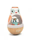 Игрушка-неваляшка DJECO Wood Roly-Poly Owl деревянная, сенсорная, 1 шт 10m+ — фото 1
