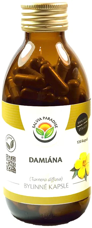 Капсулы травяные Salvia Paradise Damiana bylinne kapsle биологически активная добавка, 120 капсул