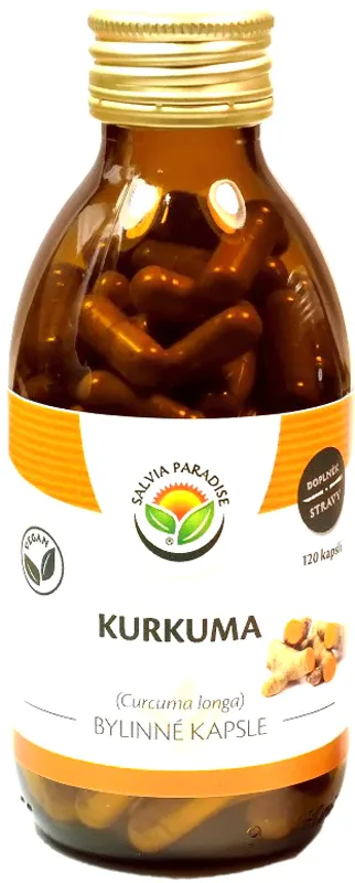 Капсулы растительные Salvia Paradise Kurkuma, пищевая добавка для пищеварения, 120 капсул