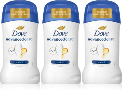Набор антиперспирантов Dove Advanced Care Original стик, без следов на одежде, 3 × 50 мл