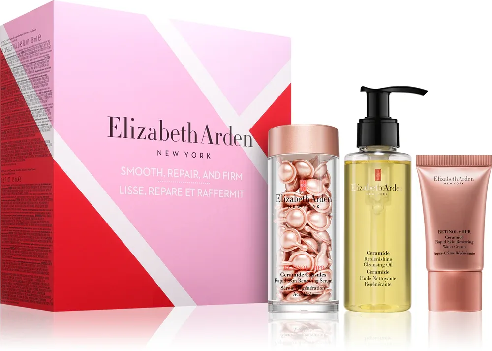 Набор для ухода за лицом Elizabeth Arden Retinol + HPR Ceramide Smooth, Repair and Firm подарочный, с ретинолом