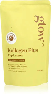 Коллаген в порошке Glow25 Collagen Plus Typ Lemon со вкусом лимона, 450 г smak Lemon