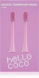 Сменные насадки для электрической зубной щётки hello coco Electric Toothbrush Heads Pink с мягкой щетиной, розовые, 2 шт — фото 1