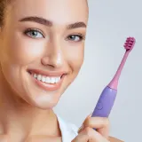 Сменные насадки для электрической зубной щётки hello coco Electric Toothbrush Heads Pink с мягкой щетиной, розовые, 2 шт — фото 2