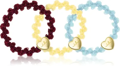 Резинки для волос invisibobble Twistar Wildflower Cherry Twist не повреждают волосы, необычная форма, 3 шт