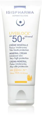 Крем солнцезащитный для лица ISISPHARMA Uveblock SPF 50+ Mineral с минеральными фильтрами, водостойкий, 40 мл