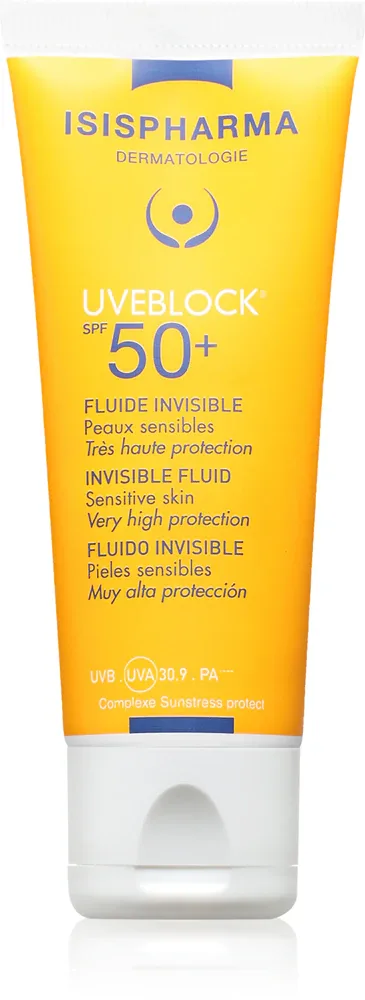 Флюид солнцезащитный для лица ISISPHARMA Uveblock SPF 50+ Fluid водостойкий, для чувствительной кожи, 40 мл